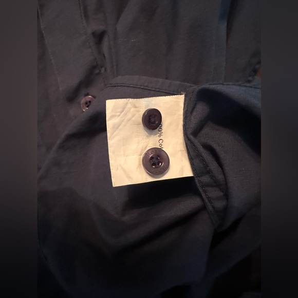 Roar Sentinel Shirt Mens L  Blue Black Embroidered Western Button Up - Picture 5 of 10